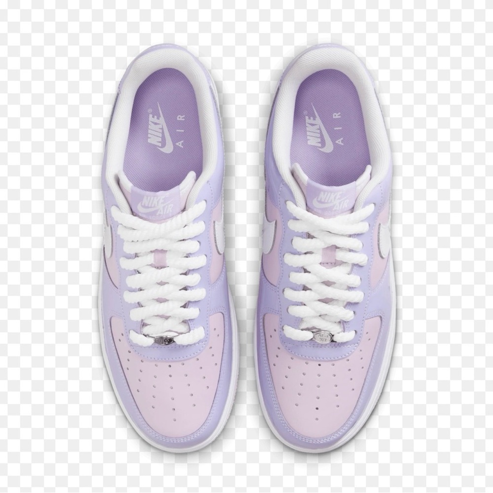 Nike Air Force 1 ‘07 LV8 Low in Hydrangeas Patent and White Women’s 10 NIB - Picture 13 of 13